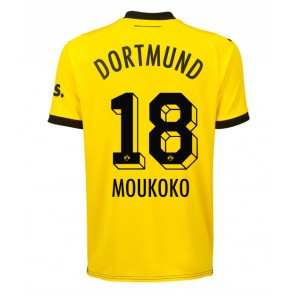 Borussia Dortmund Youssoufa Moukoko #18 Replika Hjemmebanetrøje 2023-24 Kortærmet